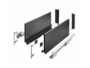Guide per cassetti Axispro Soft close estrazione totale portata kg.40 con Spondina Nero D mm.199 varie lunghezze | GTV